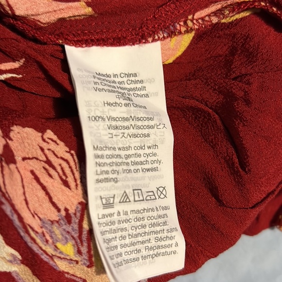 Madewell Novel Dress in Bird of Paradise vneck printed style L9078 size Large - Picture 2 of 3